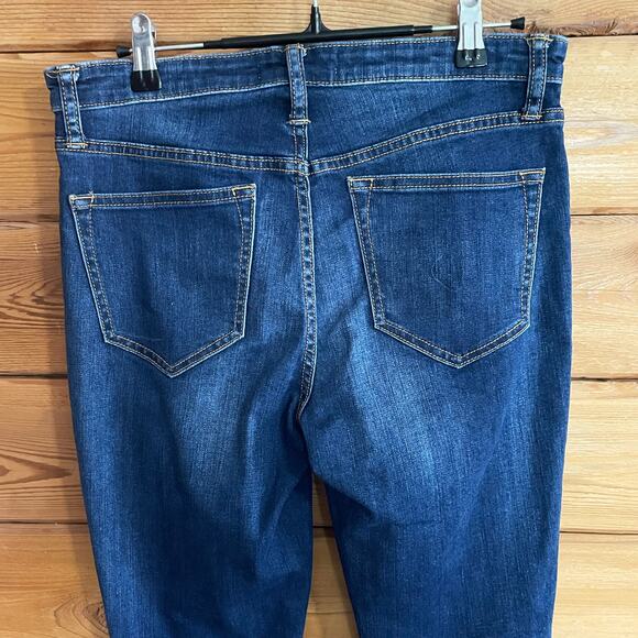 JOHNNY WAS Medium Wash skinny Leg Midrise Rise Blue Jeans Sz 26 - Picture 4 of 7